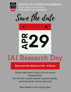 UGA IAI Research Day graphic poster