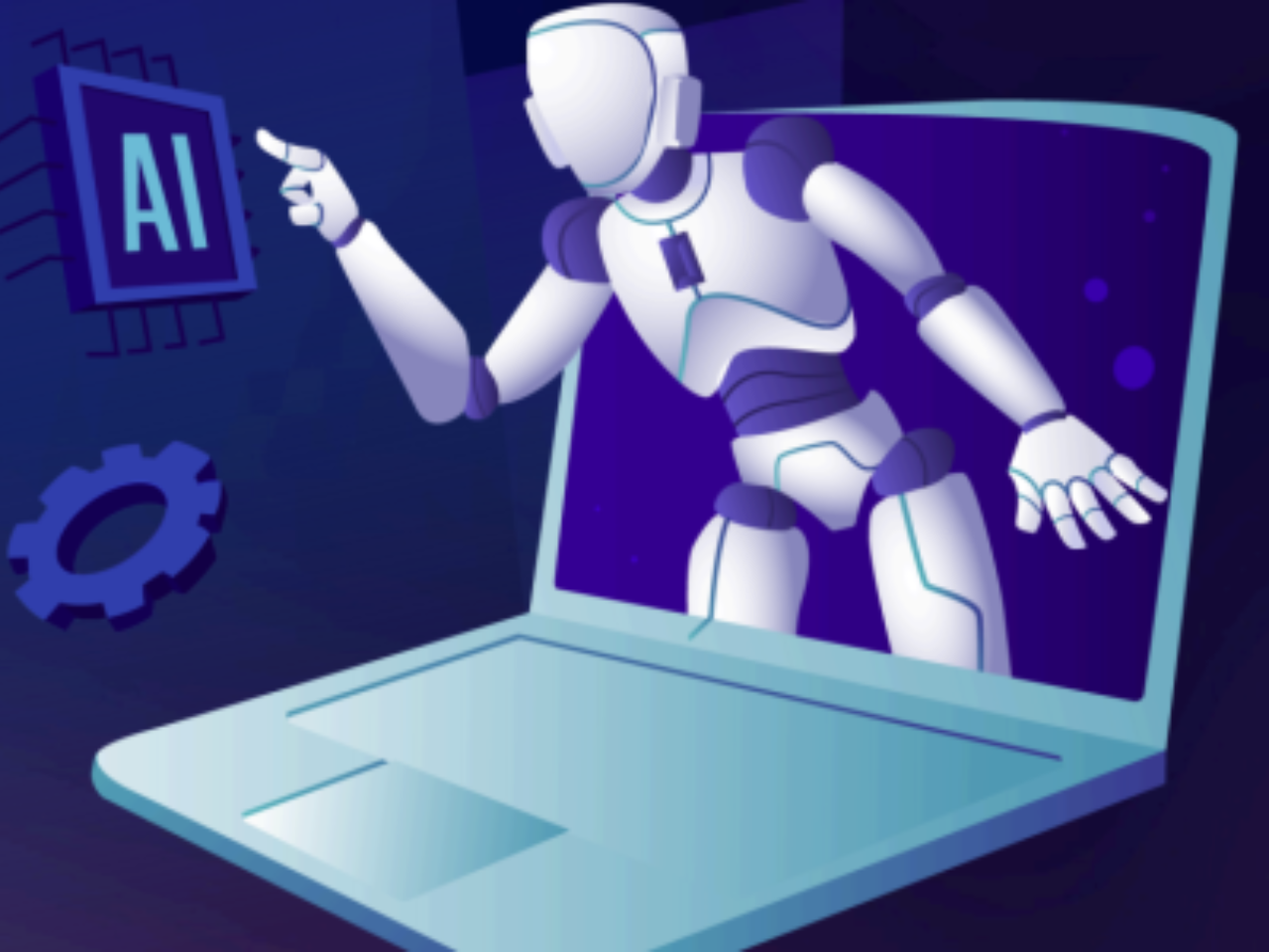 Computer AI graphic